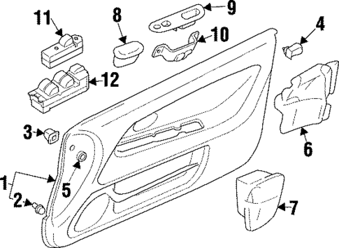 Front Door for 1997 Mitsubishi Mirage #3