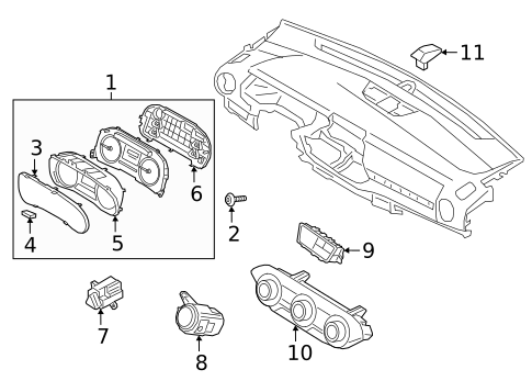 Cluster & Switches for 2009 Kia Spectra5 #1