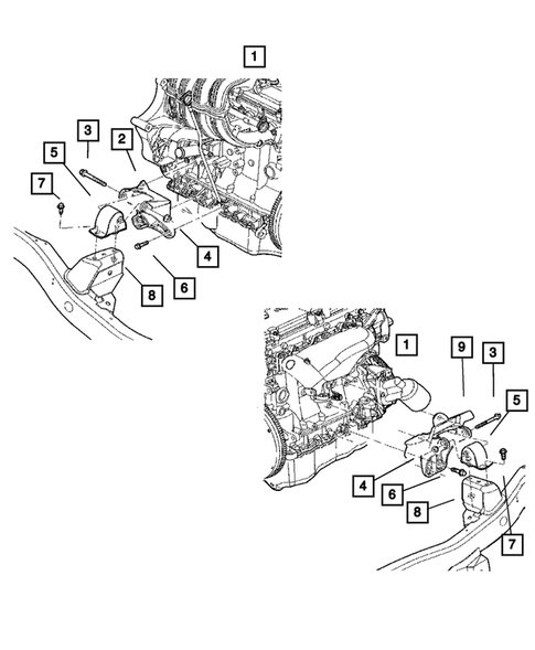 Engine Mounting for 2006 Jeep Wrangler #0