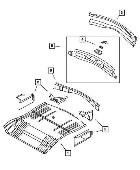 Floor Pans for 2005 Chrysler Pacifica #1