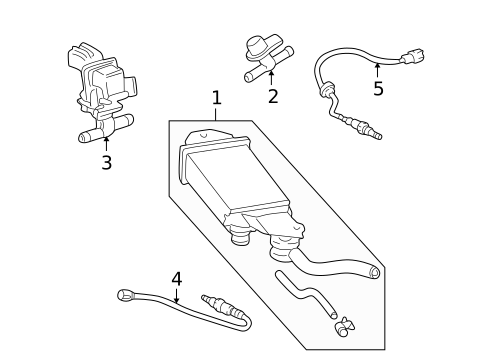 Emission Components for 2004 Scion xA #0