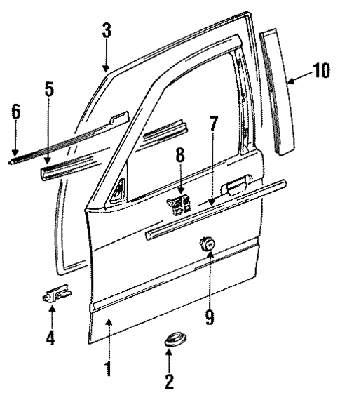 Door & Components for 1993 BMW 318i #1