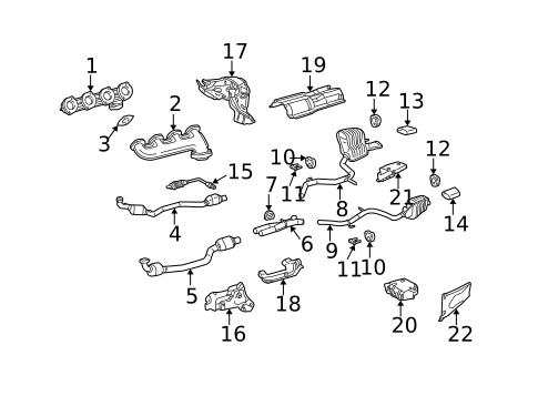 Exhaust Components for 2006 Mercedes-Benz SL500 #0