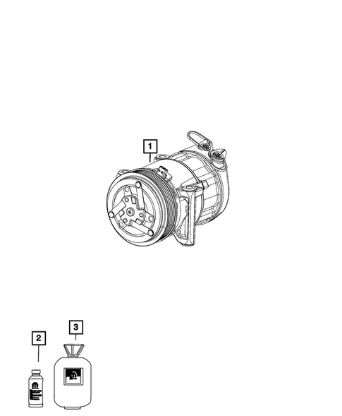 Air Conditioner Compressor and Mounting for 2019 Fiat 500L #1