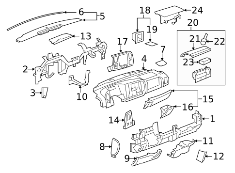Instrument Panel for 2012 Chevrolet Silverado 1500 #0