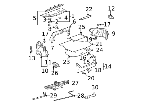 Interior Trim - Rear Body for 2002 Toyota Camry #0