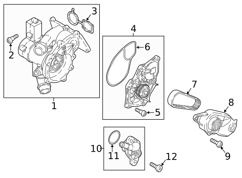Water Pump for 2019 Volkswagen Tiguan #0