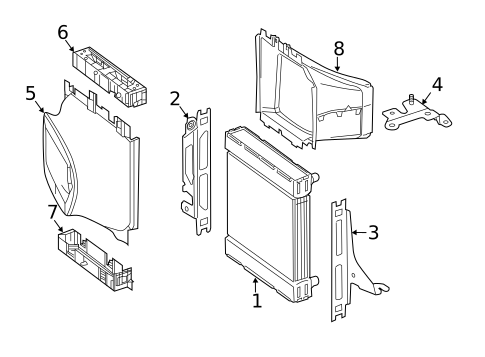 Radiator & Components for 2020 Mercedes-Benz SL550 #1