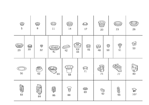 Expansion Plugs, Grommets, Plugs, and Sundries for 1993 Mercedes-Benz 400E #2