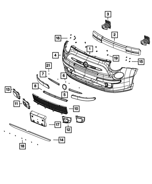 Front Bumper and Fascia for 2012 Fiat 500 #0