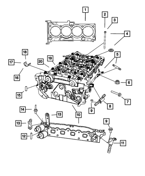 Cylinder Head for 2008 Jeep Compass #0