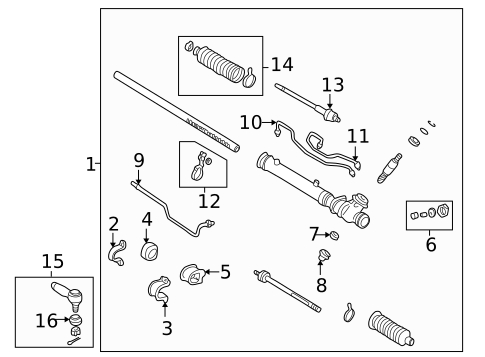 Steering Gear & Linkage for 1999 Mazda 626 #0