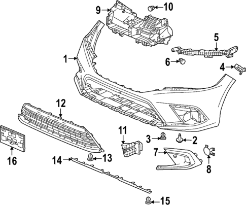 Bumper & Components - Front for 2022 Honda Civic #0