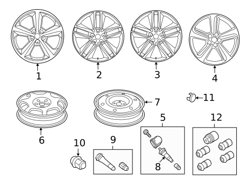 Tire Pressure Monitor Components for 2017 Ford Edge #11