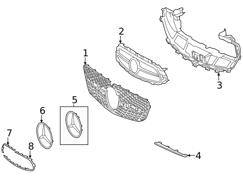 Grille & Components for 2022 Mercedes-Benz E450 #2