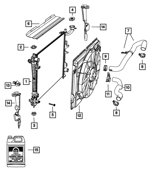 Radiator and Related Parts; Charge Air Cooler for 2011 Dodge Durango #1