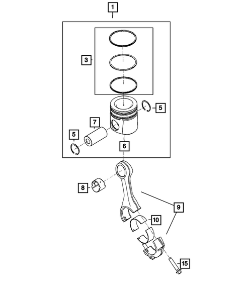 Crankshaft, Piston, Drive Plate, Flywheel, and Damper for 2013 Ram 3500 #2