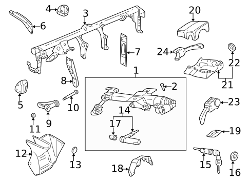 Steering Column Assembly for 2003 Volkswagen Jetta #1