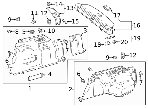 Interior Trim - Rear Body for 2021 Mercedes-Benz E63 AMG S #1
