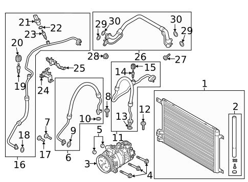 Condenser, Compressor & Lines for 2025 Volkswagen Taos #0