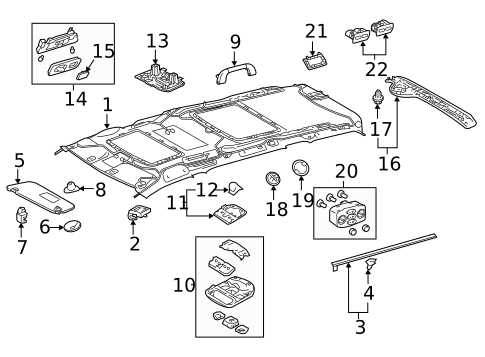 Interior Trim - Roof for 2020 Toyota Sienna #2