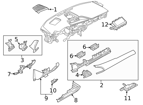 Instrument Panel Components for 2021 Mazda 3 #0