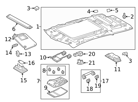 Interior Trim - Roof for 2016 Lexus RX450h #0