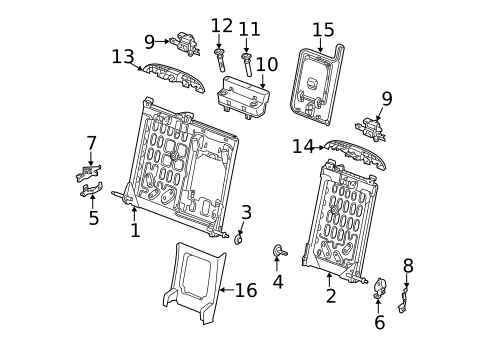Rear Seat Components for 2023 Volvo V60 #2
