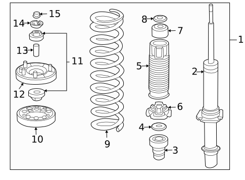 Struts & Components for 2005 Honda Accord #2