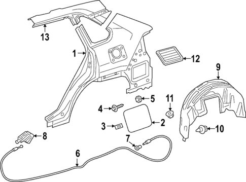 Quarter Panel & Components for 2023 Toyota Corolla Cross #0