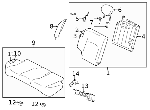 Rear Seat for 2019 Nissan Versa #0