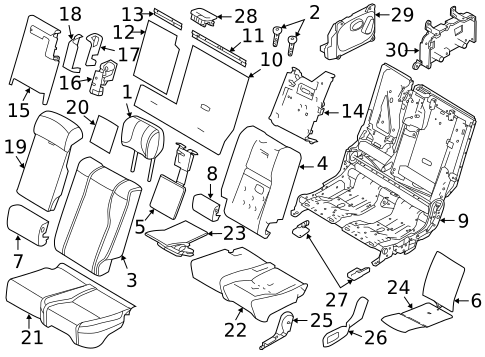 Rear Seat Components for 2014 Land Rover Range Rover #0