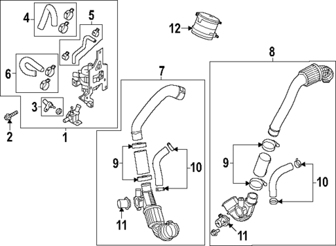 Ducts & Hoses for 2025 Genesis GV80 Coupe #0