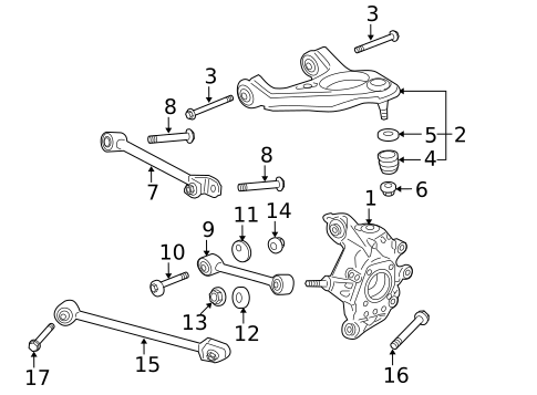 Rear Suspension for 2012 Acura TL #2
