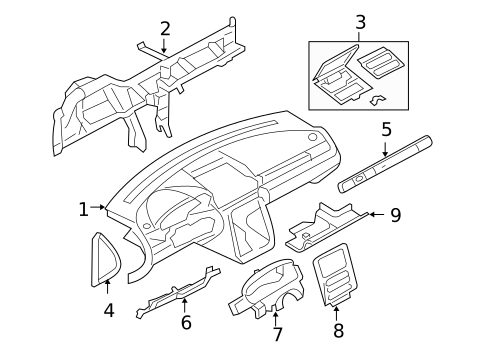 Instrument Panel for 2009 Ford Taurus X #0