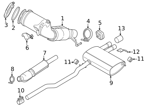 Exhaust Components for 2020 Mini Cooper Countryman #1