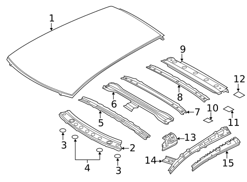 Roof & Components for 2023 Nissan LEAF #1
