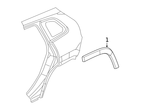 Exterior Trim - Quarter Panel for 2019 Jeep Cherokee #1