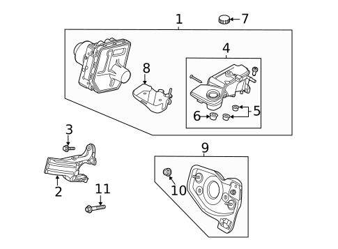 Master Cylinder - Components On Dash Panel for 2007 Volvo V50 #4
