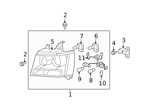 Headlamp Components for 2019 Chevrolet Silverado 1500 #37