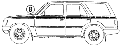 Stripe Tape for 1992 Toyota 4Runner #1