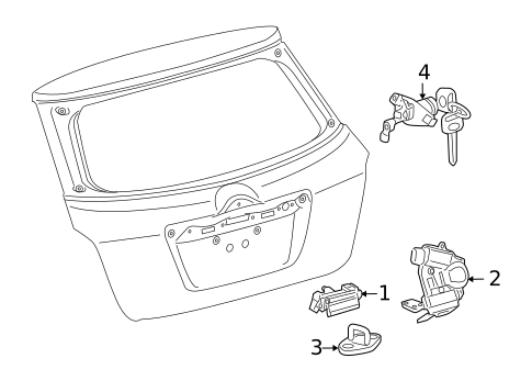 Lock & Hardware for 2009 Toyota Matrix #2