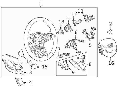 Steering Wheel & Trim for 2023 Cadillac CT4 #0