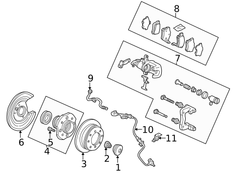 Rear Brakes for 2005 Honda Accord #3