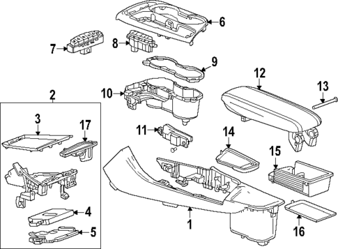 Center Console for 2024 Buick Encore GX #1