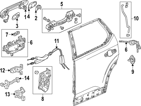 Lock & Hardware for 2024 Honda Pilot #1