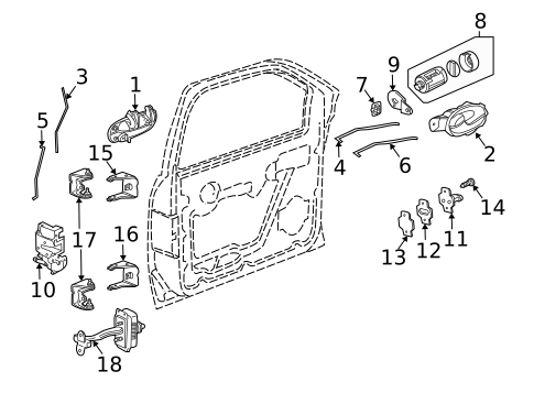 Front Door for 2002 Oldsmobile Bravada #0