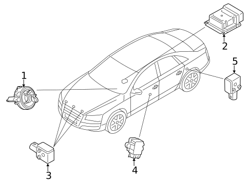 Air Bag Components for 2012 Audi A8 Quattro #1