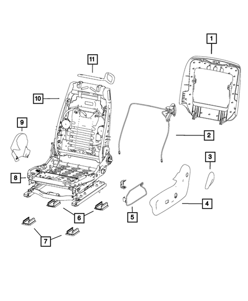 Front Seats - Adjusters, Recliners, Shields and Risers for 2014 Dodge Challenger #0