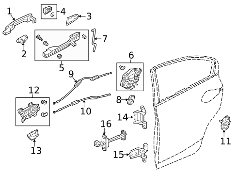 Front Door for 2013 Honda Civic #2